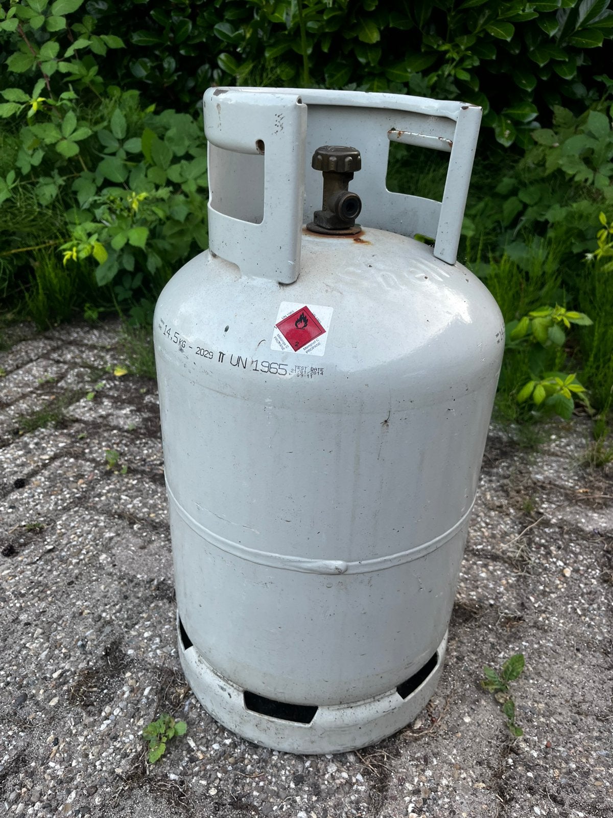 Gasfles  keuring 2029 / 14.5 kg, Ophalen, Zo goed als nieuw