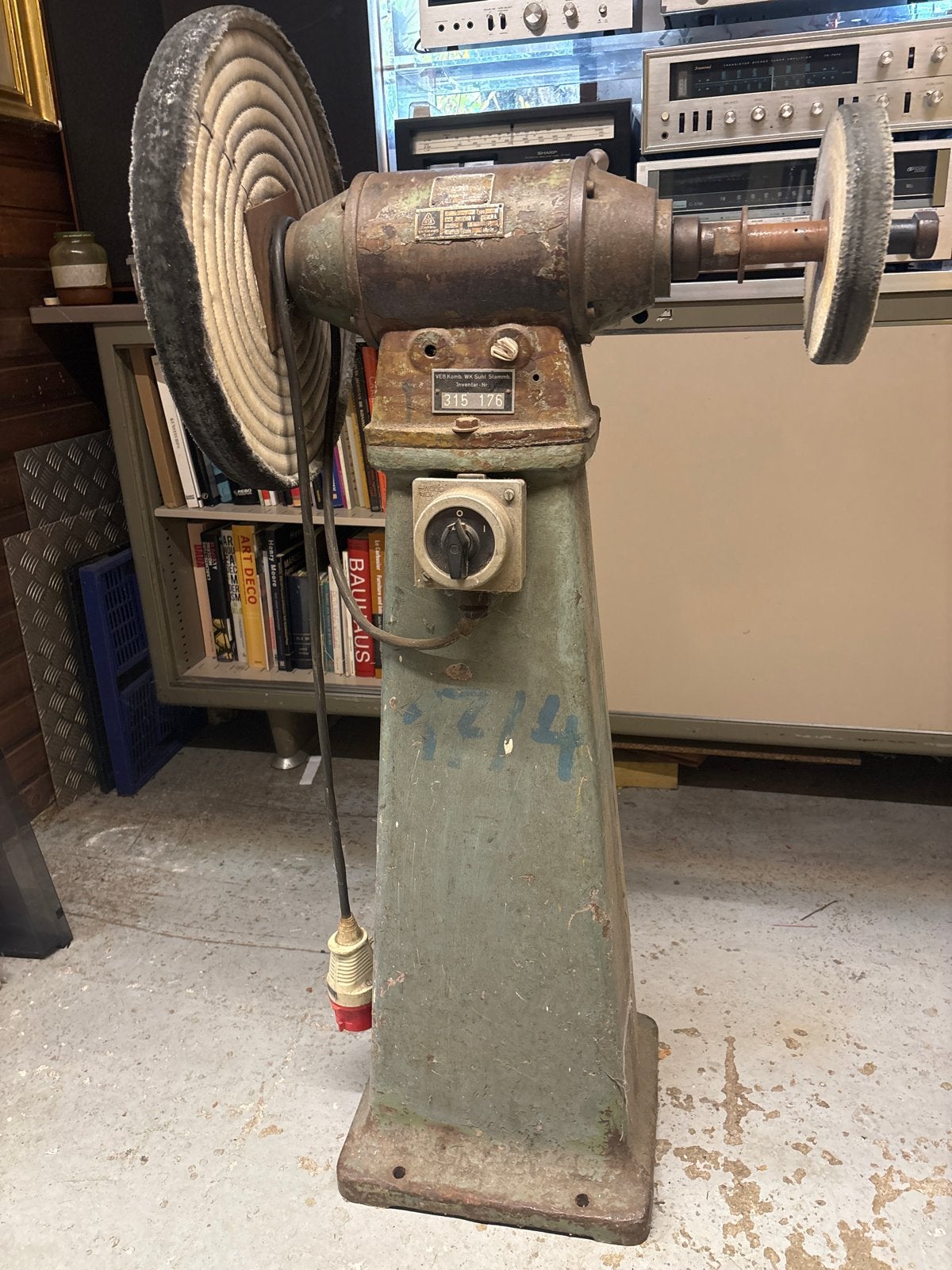 VEM Werbankslijpmachine / Polijstmachine 550W, Ophalen, Gebruikt, Minder dan 700 watt, Werkbankslijpmachine