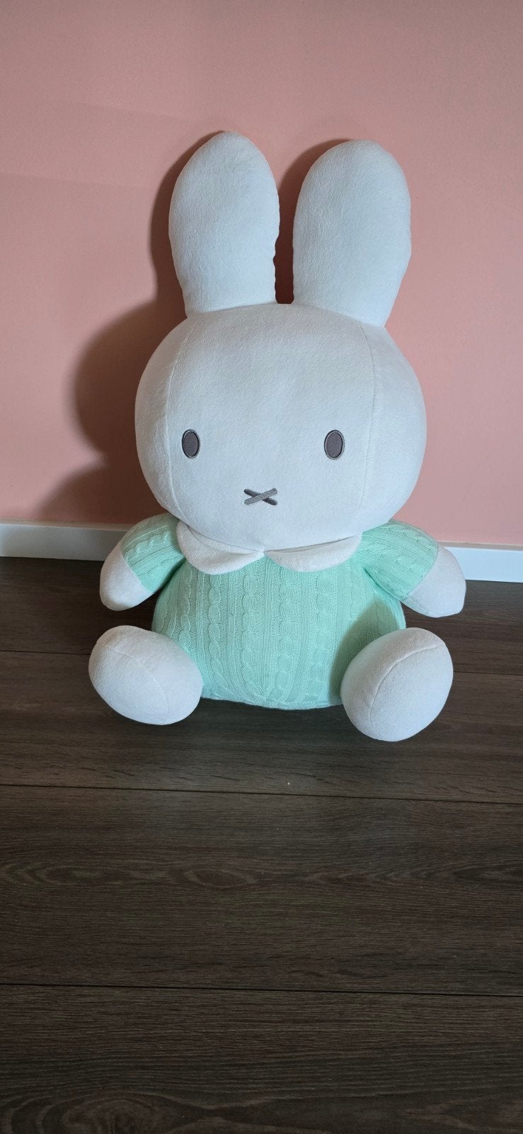 Nijntje knuffel mint groen 60cm hoog!, Groen, Konijn, Nijntje, Ophalen of Verzenden