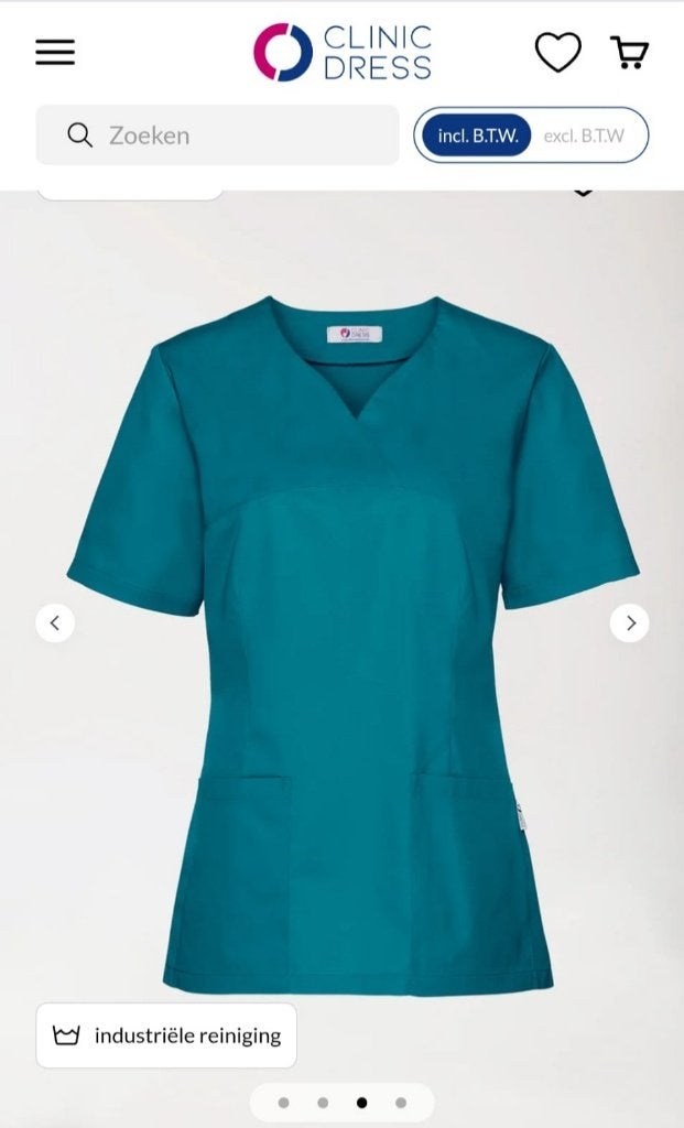 Clinic dress uniformjasje /zorgjasje Maat L kleur Aqua 3 st., Blauw, Maat 42/44 (L), Ophalen of Verzenden, Zo goed als nieuw