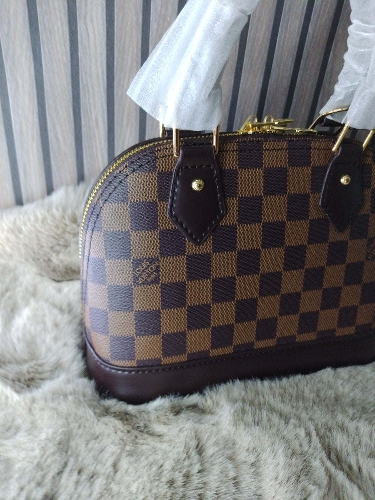 Alma BB Damier Ebene Handtas, Ophalen of Verzenden, Nieuw, Bruin, Handtas