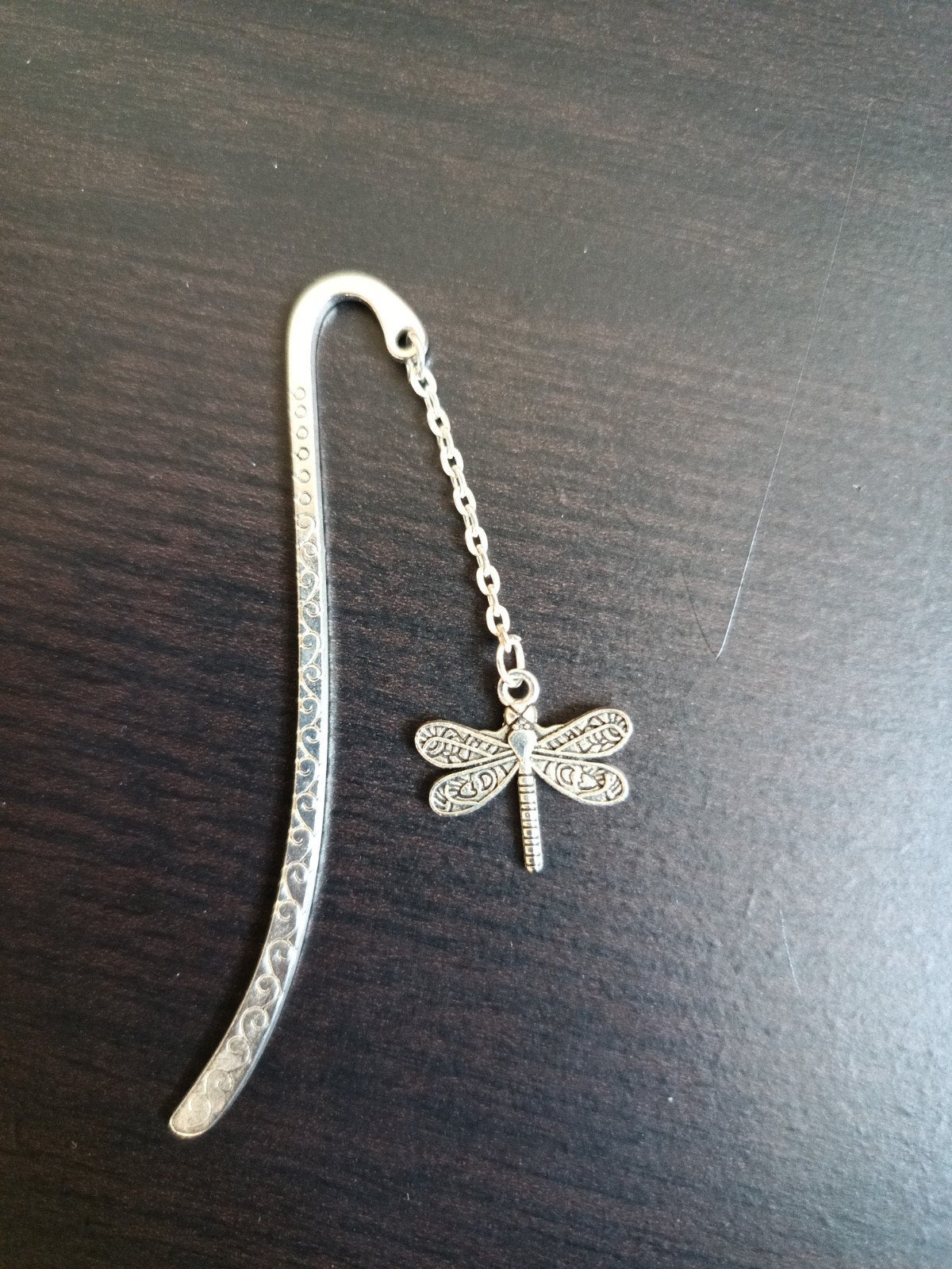 Metalen boekenlegger met libelle hanger, Ophalen of Verzenden, Nieuw, Dier