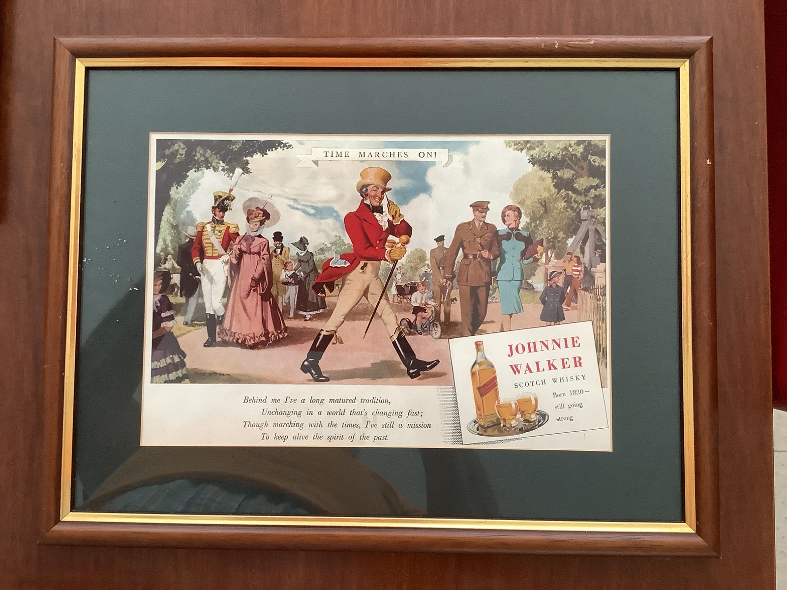 Johnny Walker & White Horse Whiskey prints, Ophalen of Verzenden, Print, Print/reproductie, Achter glas