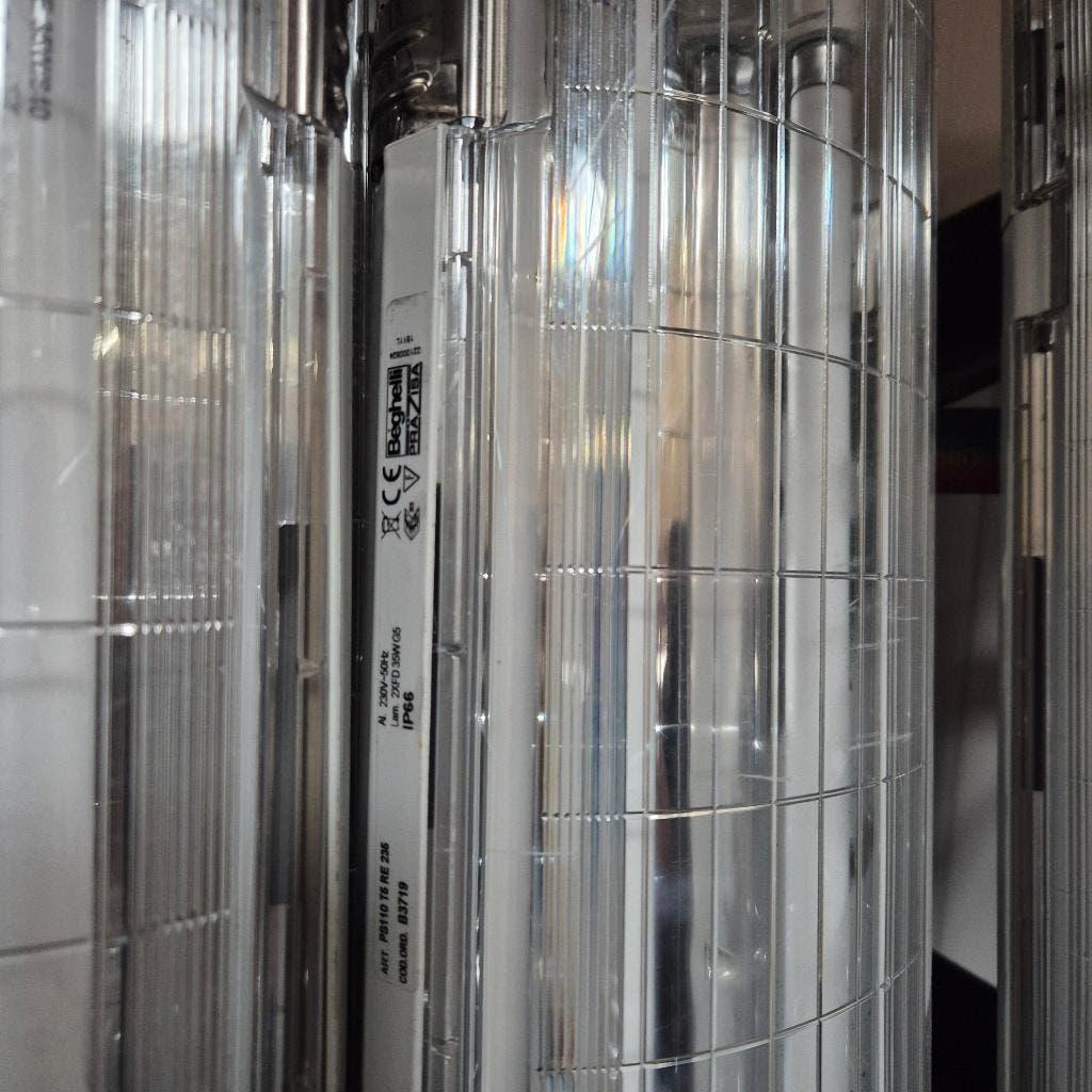 Nette dubbele TL armaturen 2x35 watt T5 150 cm lang 5 stuks, Ophalen, Gebruikt