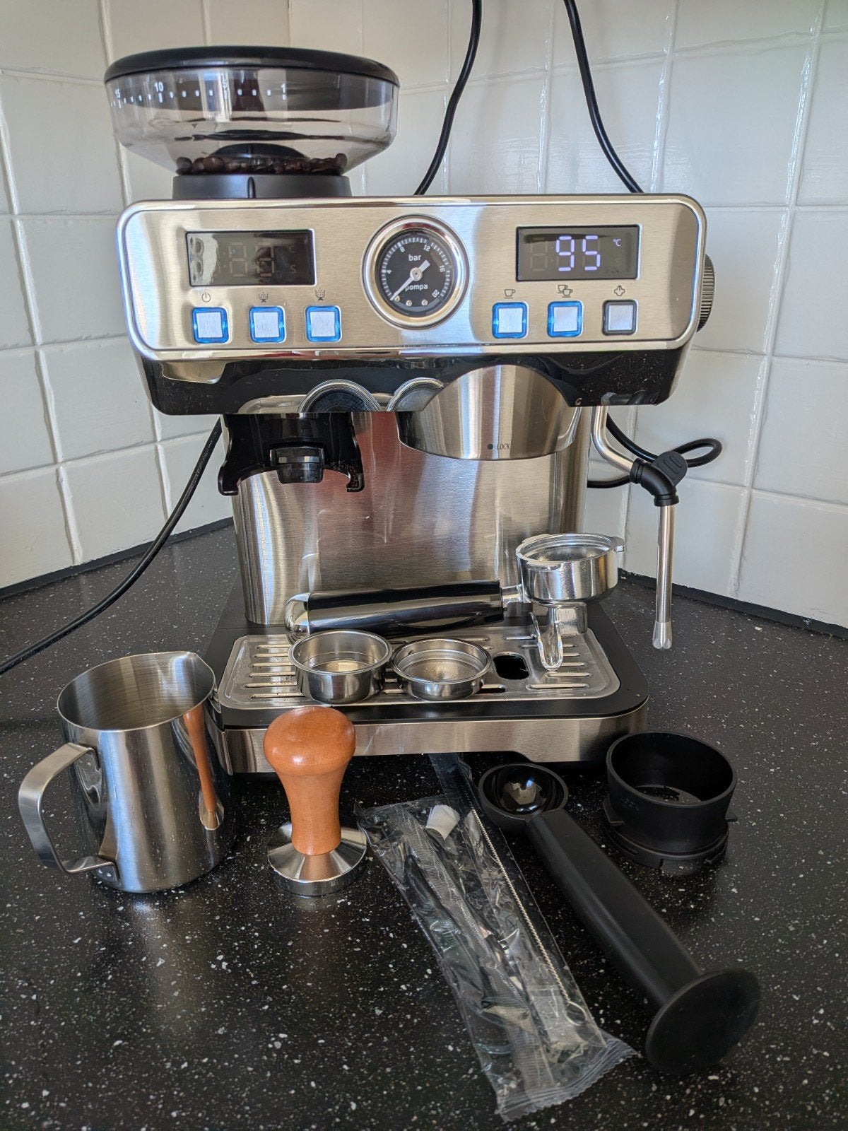 Bresco piston espressomachine (als nieuw!), Witgoed en Apparatuur, Ophalen, Zo goed als nieuw, Espresso apparaat