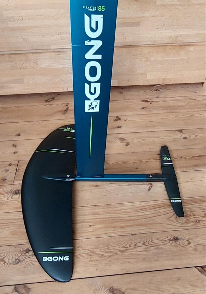 GONG complete (wing)foilset CURVE 1900m3(nieuwe frontwing!), Ophalen, Gebruikt, Foil, Overige typen