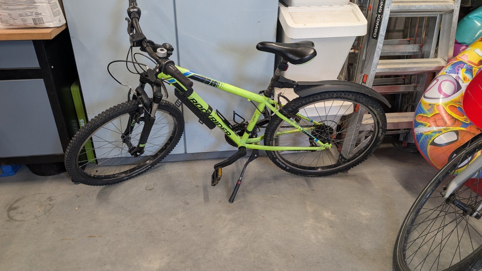 rockrider mointainbike gebruikt, Fietsen en Brommers, Fietsen | Crossfietsen en BMX, 24 inch of meer, Gebruikt, Staal, Velgrem