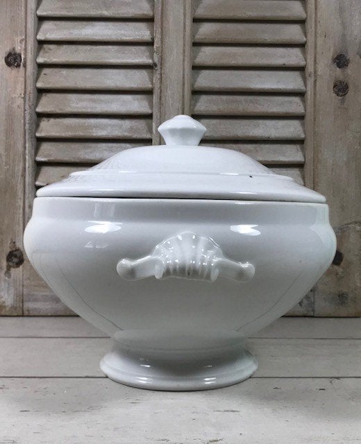 Witte soupière terrine van A. Pillivuyt Foëcy-Limoges France, Antiek en Kunst, Antiek | Schalen, Ophalen of Verzenden