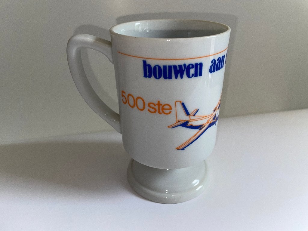 500ste Fokker Friendship bouwen aan de wereldluchtvaart mok, Ophalen of Verzenden, Nieuw, Schaalmodel