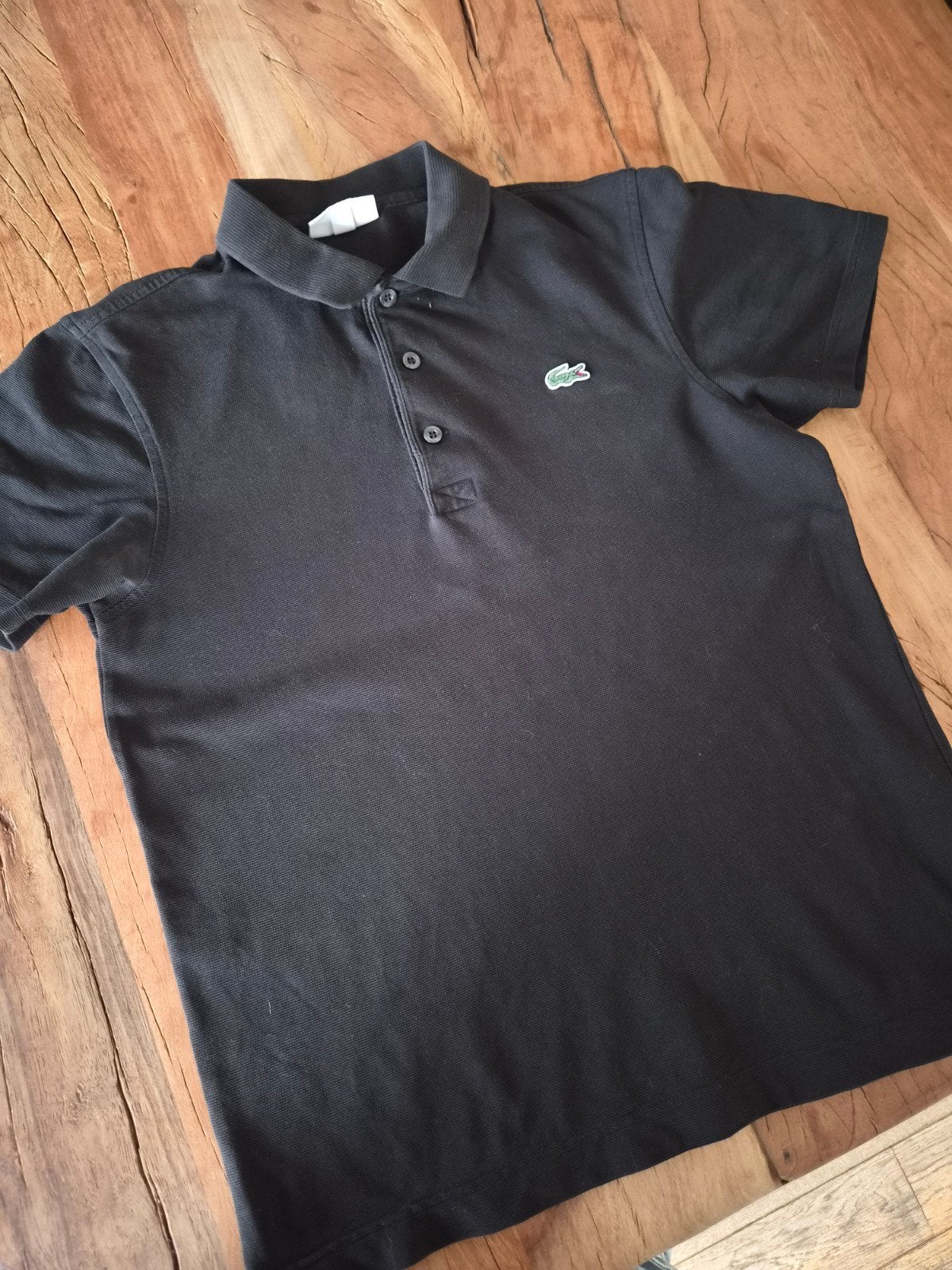 Lacoste Polo Shirt Zwart Maat S/M Origineel, Maat 48/50 (M), Ophalen of Verzenden, Zo goed als nieuw, Lacoste