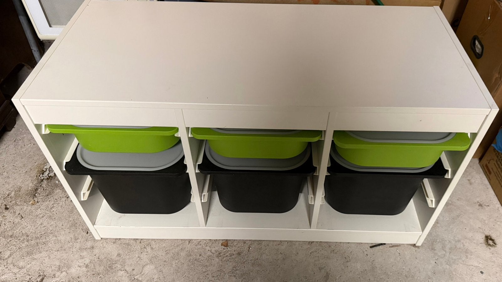 Ikea trofast ladekast met uitneembare bakken en deksels, Ophalen, Minder dan 50 cm, Zo goed als nieuw, 3 of 4 laden