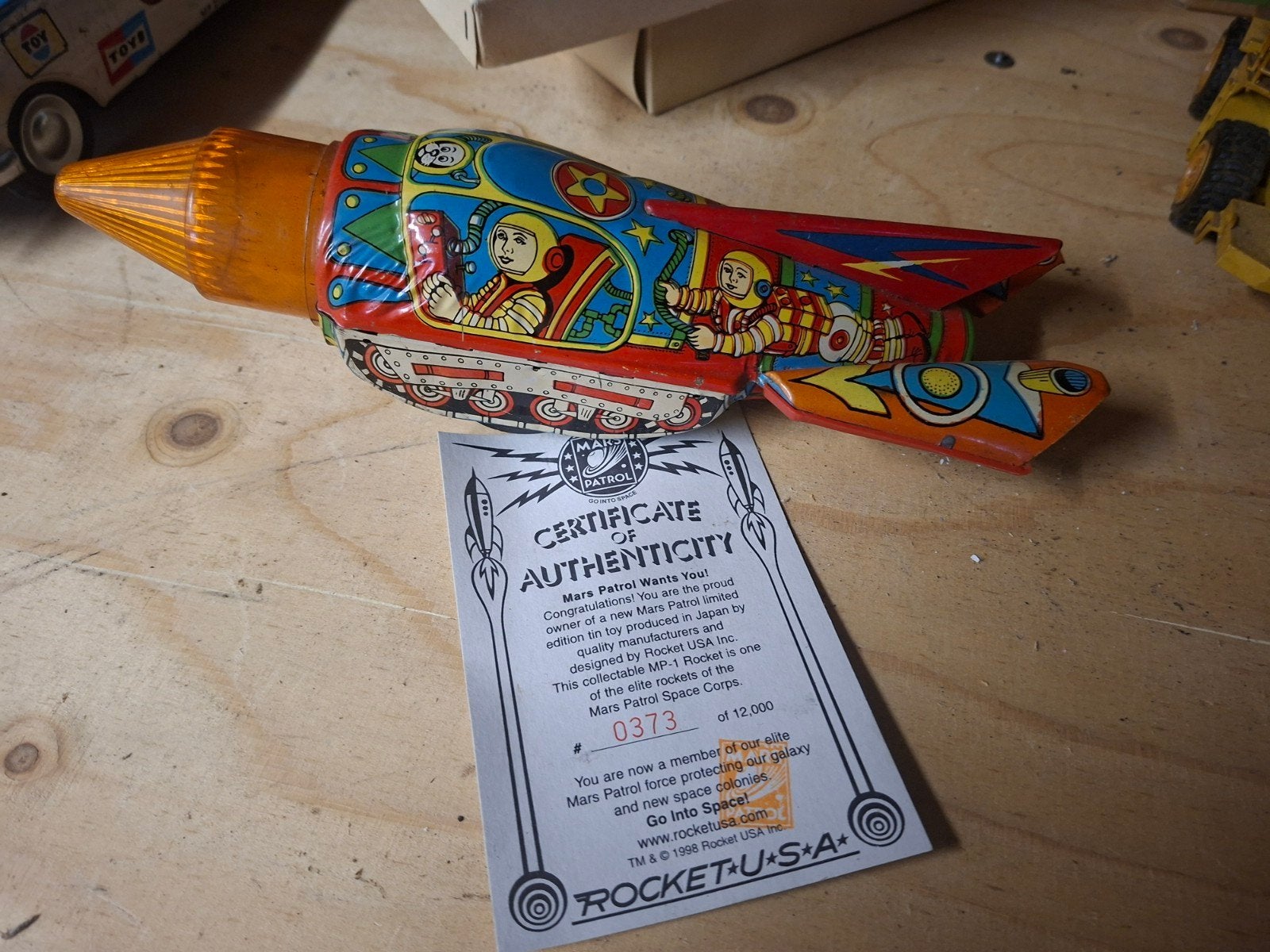 M.P.I rocket raket, Ophalen