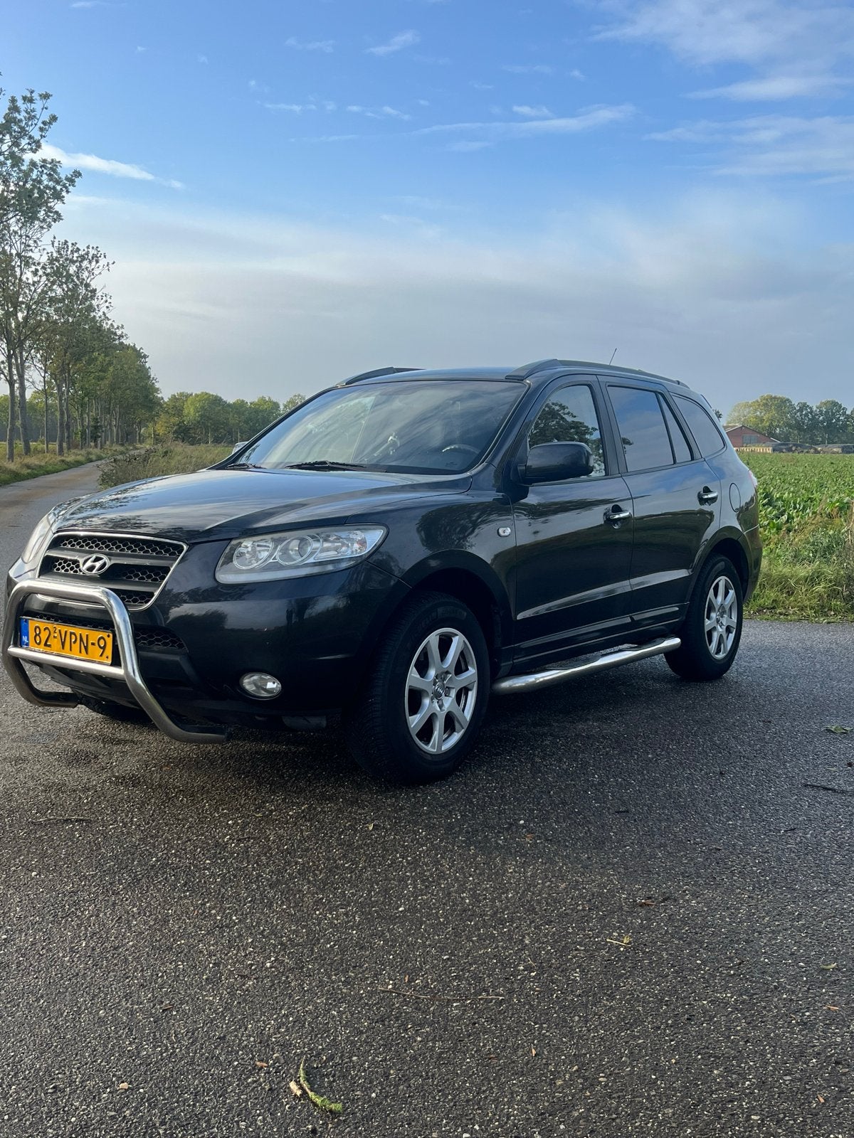 Hyundai Santa Fe 155PK VAN 2.2 Crdi 2008, Auto's, Voorwielaandrijving, Zwart, Zwart, Origineel Nederlands
