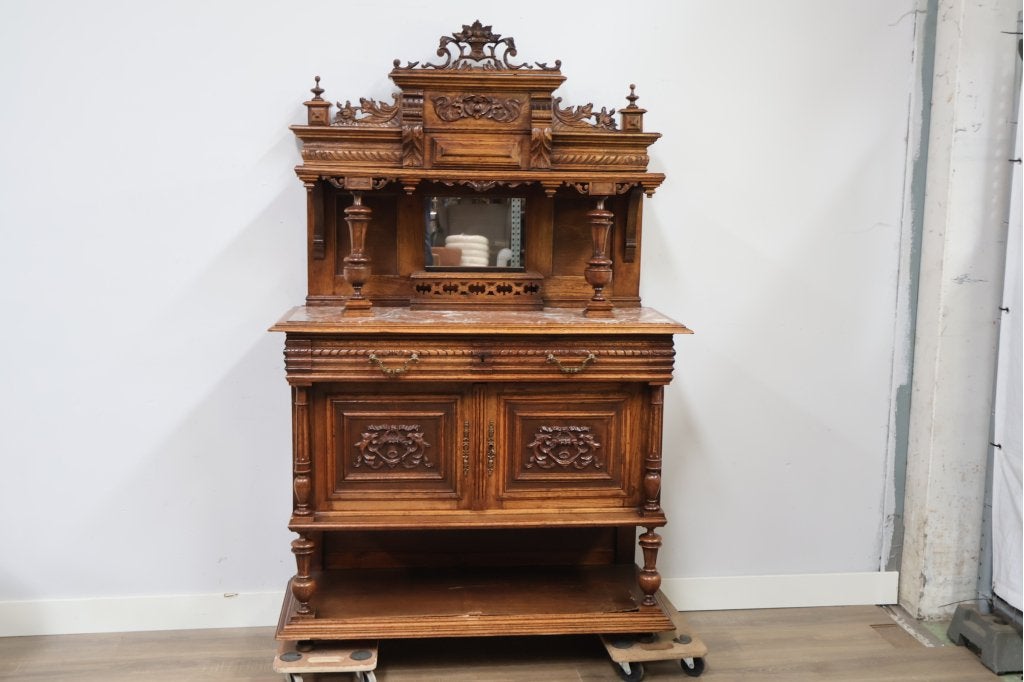 Antieke Franse Renaissance Henry II Walnut Buffetkast, Ophalen of Verzenden, Niet ingevuld, Niet ingevuld, Niet ingevuld