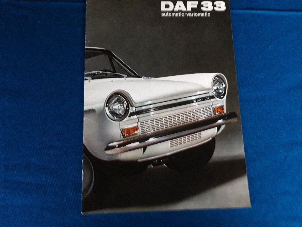 Daf 33 folder modeljaar 1972 Engels, Daf variomatic, Ophalen of Verzenden, Zo goed als nieuw, Overige merken