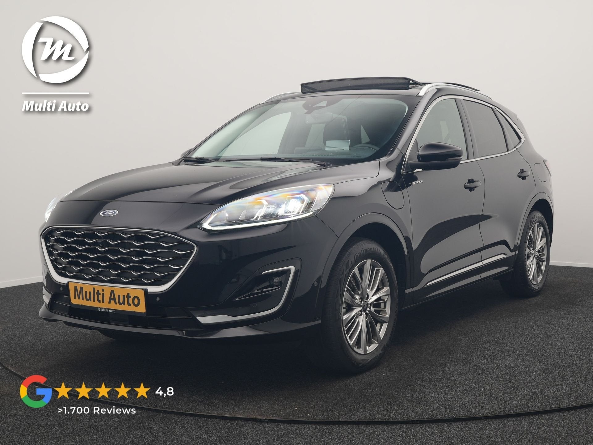 Ford Kuga 2.5 Vignale PHEV 225pk Dealer O.H | Panodak | Head, Auto's, Ford, Gebruikt, Zwart, 4 cilinders, Zwart