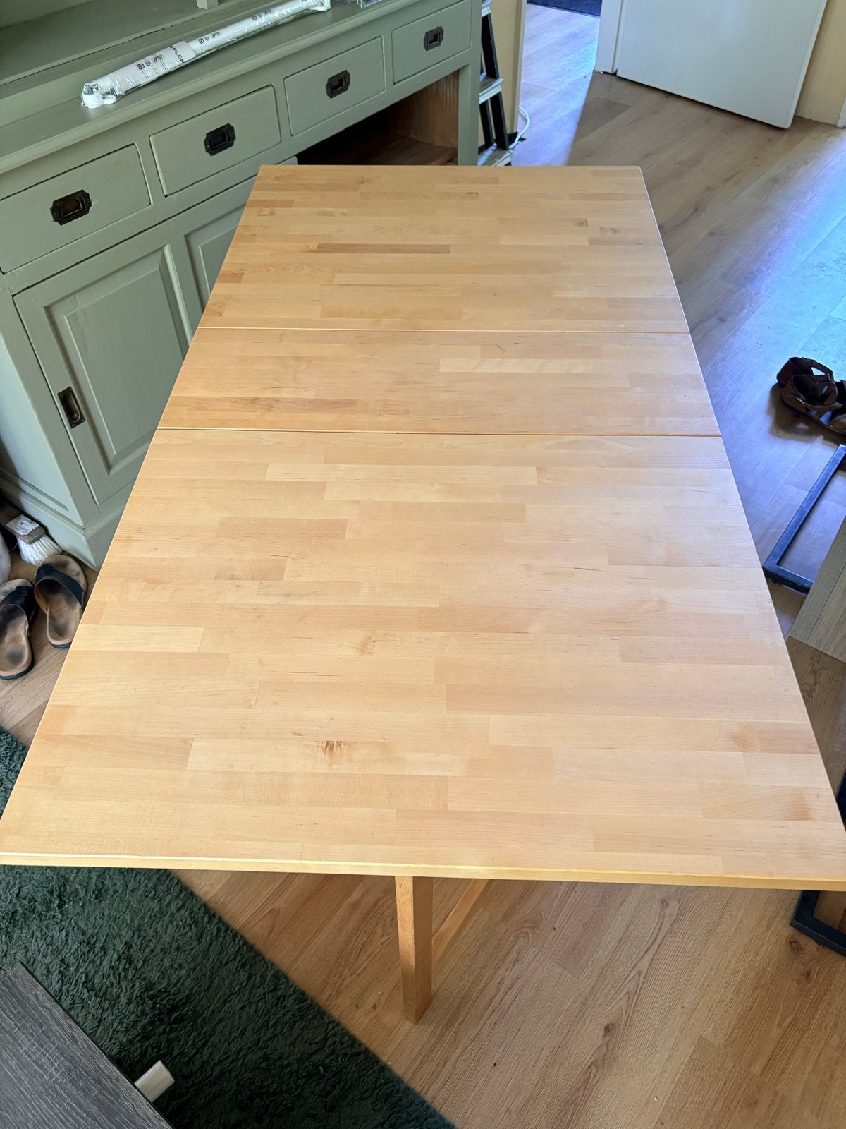 Ikea norden burea bijzet tafel met 6 lades klaptafel, Ophalen, Gebruikt, 100 tot 150 cm, 50 tot 100 cm