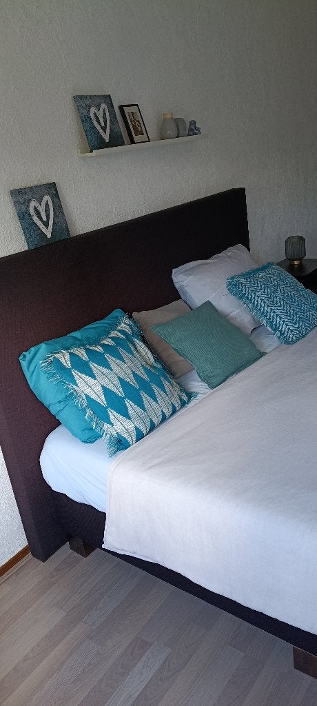 Boxspring, Huis en Inrichting, Ophalen, Gebruikt, Zwart, Tweepersoons