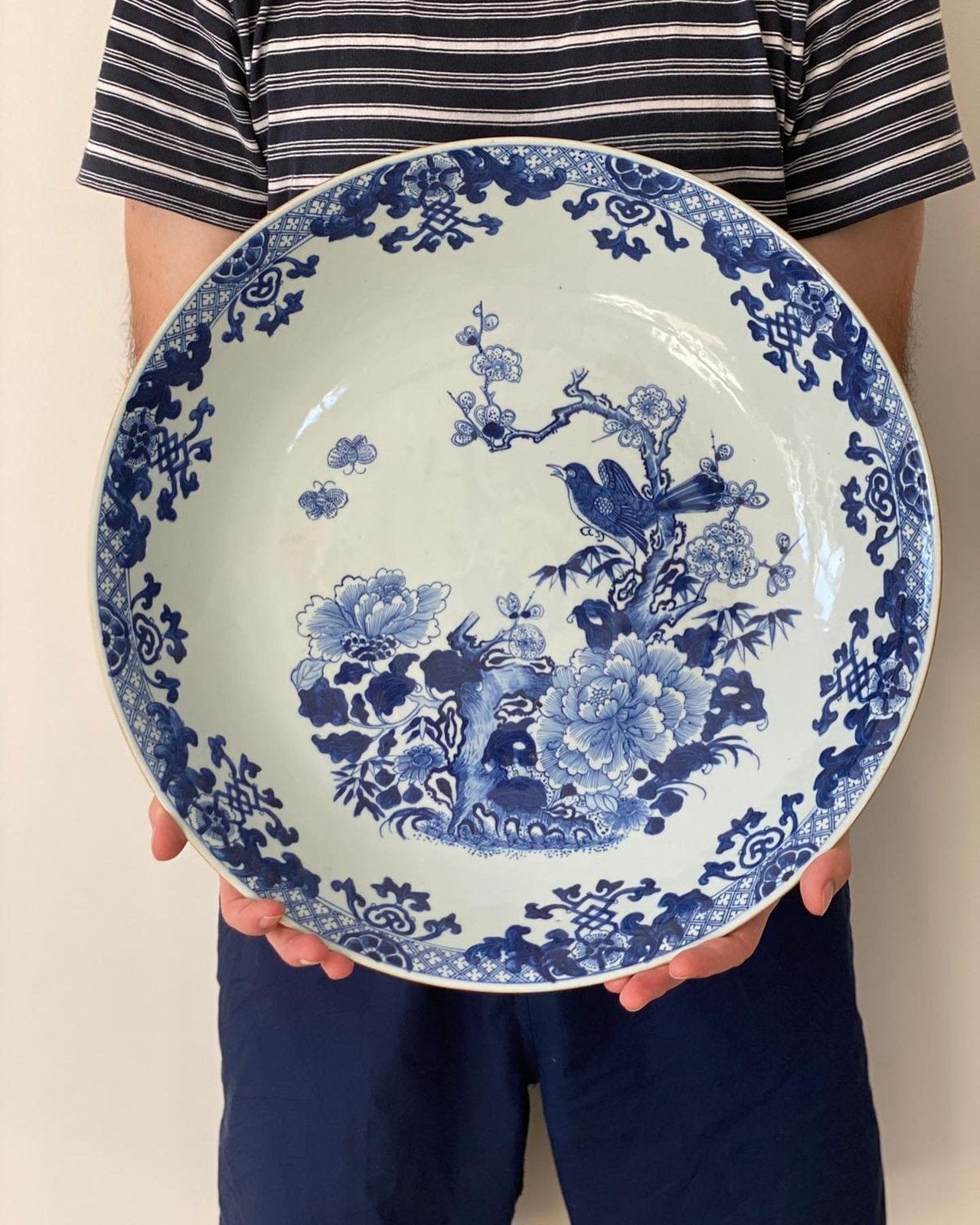 Chinese Qianlong Grote Bord 18eeuw, Ophalen of Verzenden