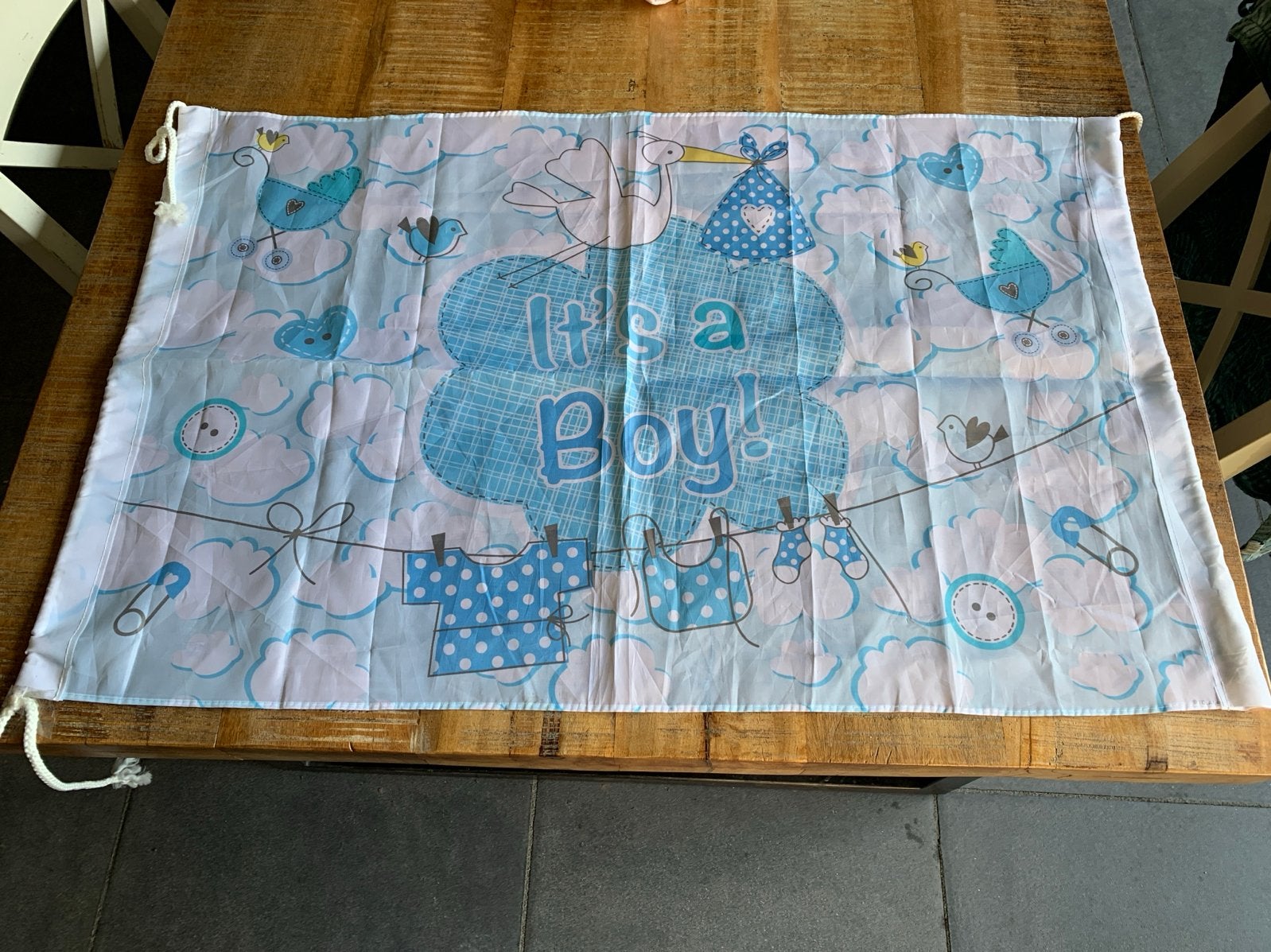 Geboortebord 'It's a Boy' - Blauw, Ophalen of Verzenden, Gebruikt, Geboortebord