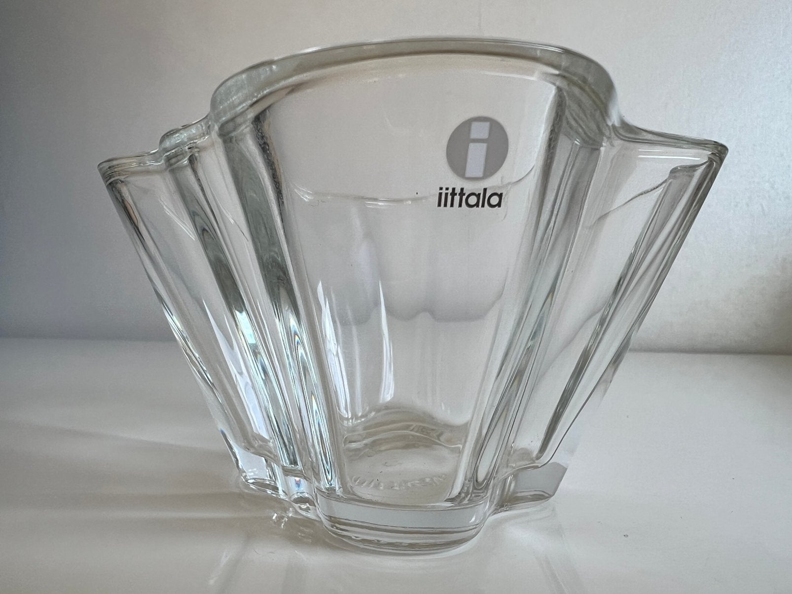 Fins Design Iittala Alvar Aalto Schaal Transparant Ø14,5, Schaal, Ophalen of Verzenden, Overige vormen, Glas