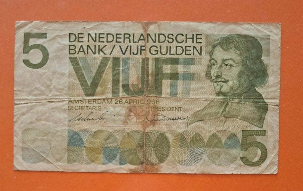 5 gld1966 REPLACEMENT Invulserie Z, blauwe UV, cat. PL22.d1R, Postzegels en Munten, Verzenden, 5 gulden, Los biljet