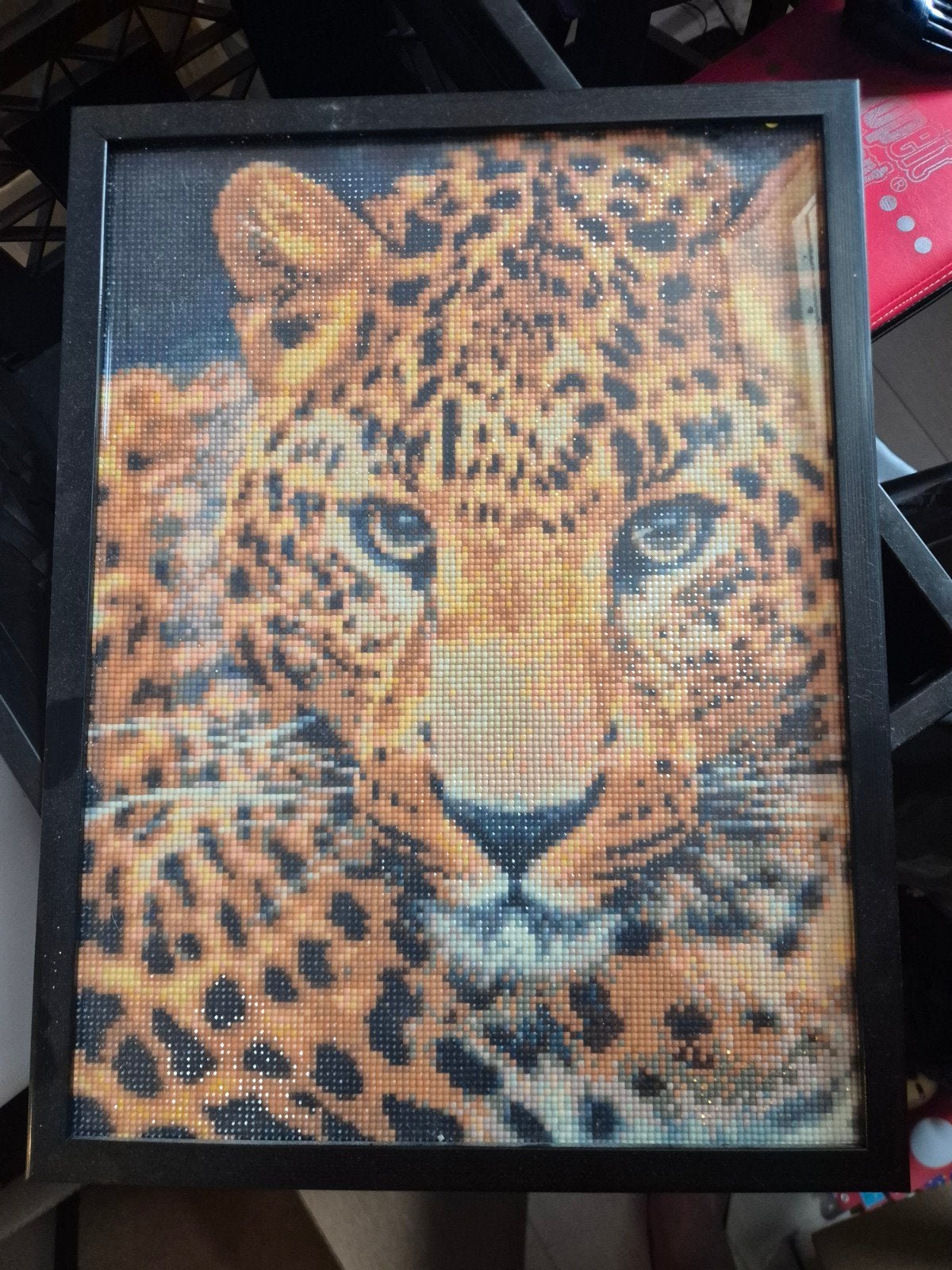 Diamond Painting Luipaard in Lijst, Ophalen of Verzenden