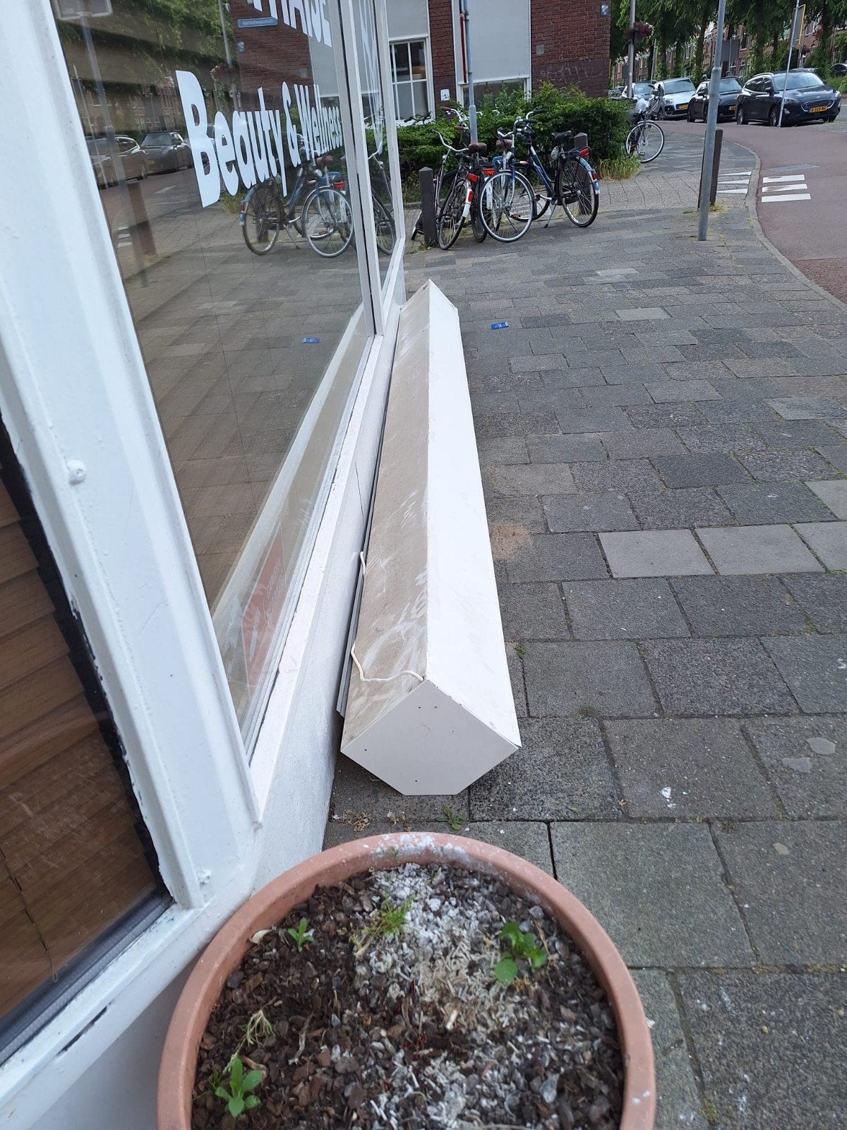 Witte roldeur voor winkel of garage, Ophalen, Gebruikt, 200 cm of meer, Wit