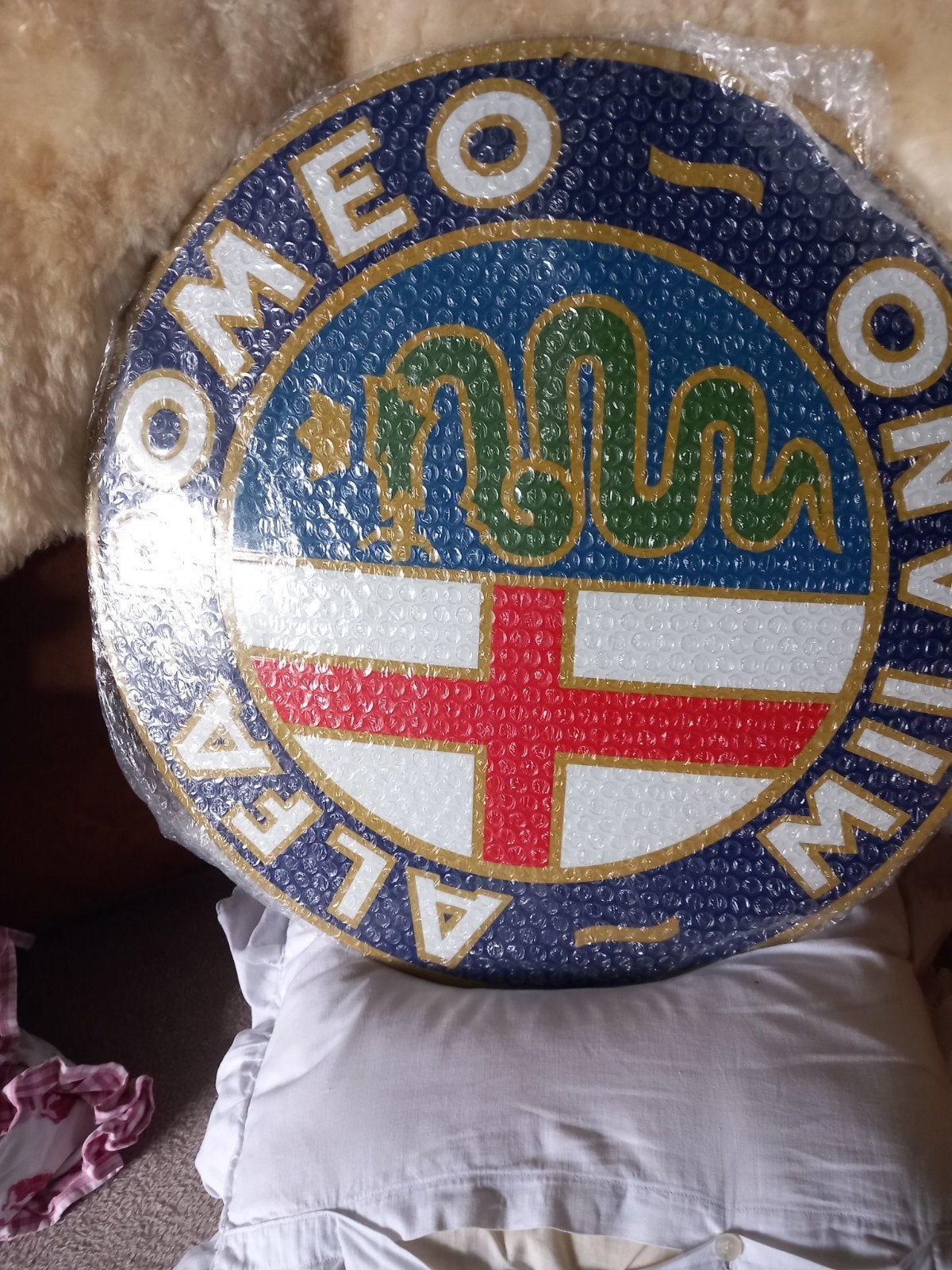 Super mooi groot emaile bord  50cm rond  Alfa Romeo  milano, Verzamelen, Merken en Reclamevoorwerpen, Ophalen of Verzenden, Zo goed als nieuw