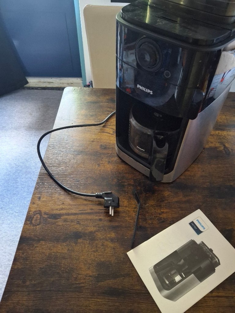 Philips koffiezet apparaat met filter, Witgoed en Apparatuur, Koffiezetapparaten, Gebruikt, Koffiebonen, Koffiemachine, 10 kopjes of meer