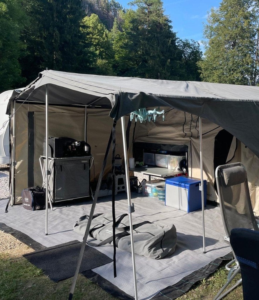 Campooz Fat Freddy vouwwagen - Ruim en comfortabel, Caravans en Kamperen, Vouwwagens, Ophalen, Campooz, Tot en met 2, Beige