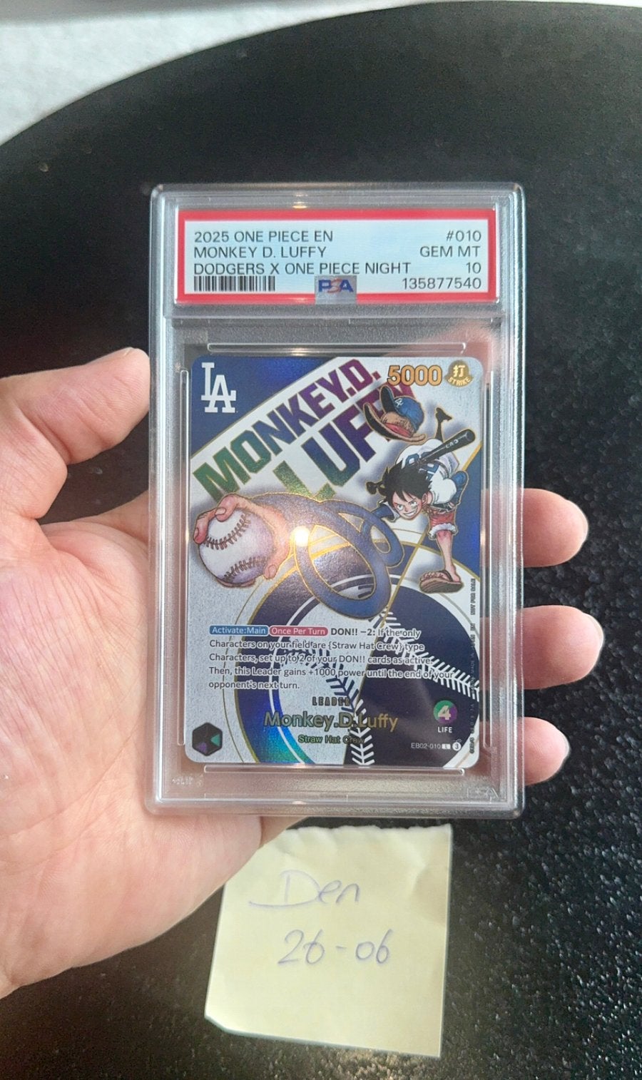Luffy Dodgers PSA 10, Ophalen, Zo goed als nieuw