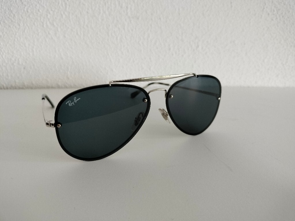 Rayban Blaze Aviator 61-13 Nieuw, Zonnebril, Verzenden, Zwart, Nieuw