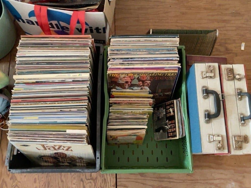 Grote partij 150+ LP's, singles & oude 78-toeren, Ophalen, Gebruikt, Overige formaten, LP