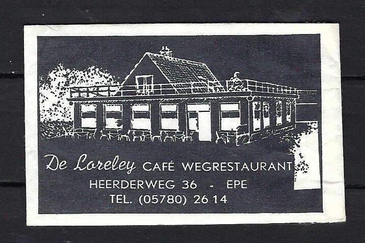 748 Epe cafe wegrestaurant DE LORELY, Ophalen of Verzenden, Nederland