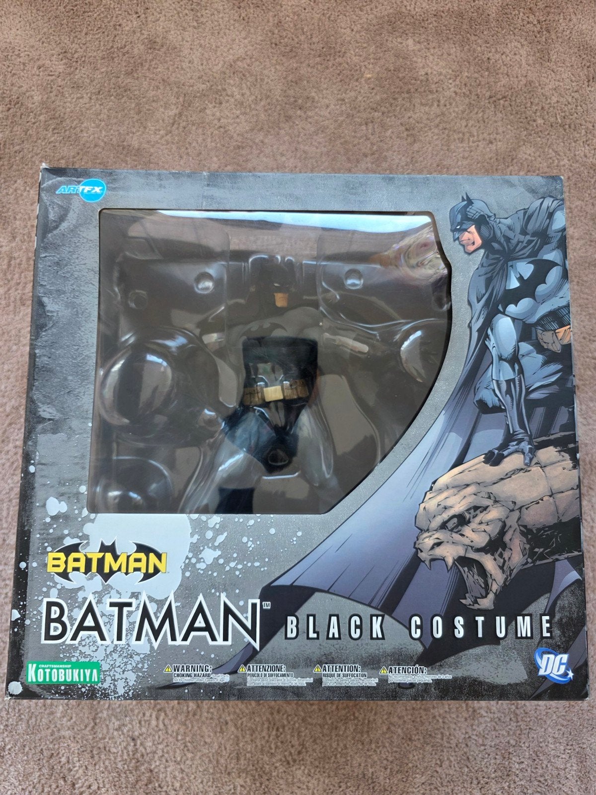 Kotobukiya Batman Black Costume Statue Figure, Verzamelen, Ophalen of Verzenden, Zo goed als nieuw, Actiefiguur of Pop
