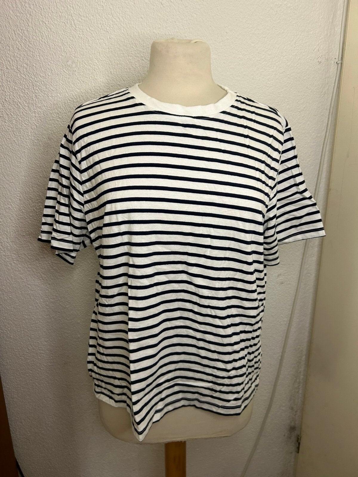 Gestreept oversized dames t-shirt | Zeeman maat L als nieuw, Wit, Maat 42/44 (L), Ophalen of Verzenden, Zo goed als nieuw