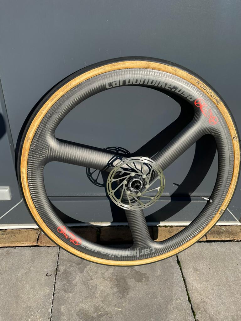 26” Carbonbike 3 spaaks wiel Sram XDR, Fietsen en Brommers, Ophalen of Verzenden, Zo goed als nieuw, Wiel
