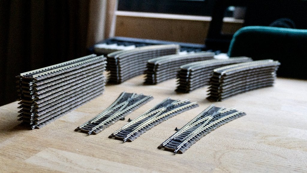 Fleischmann Profi-Gleis Rails – 50 + 3 wissels – goede staat, Ophalen, Gebruikt, Gelijkstroom, Fleischmann