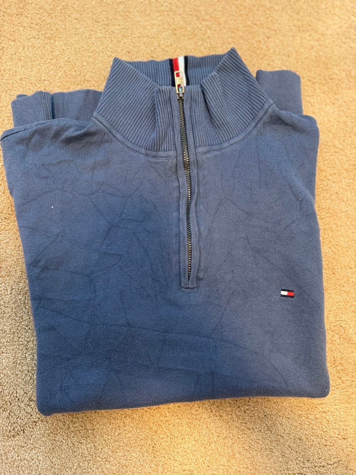 Tommy Hilfiger Heren Trui - Maat M, Ophalen of Verzenden, Gedragen, Maat 48/50 (M), Blauw