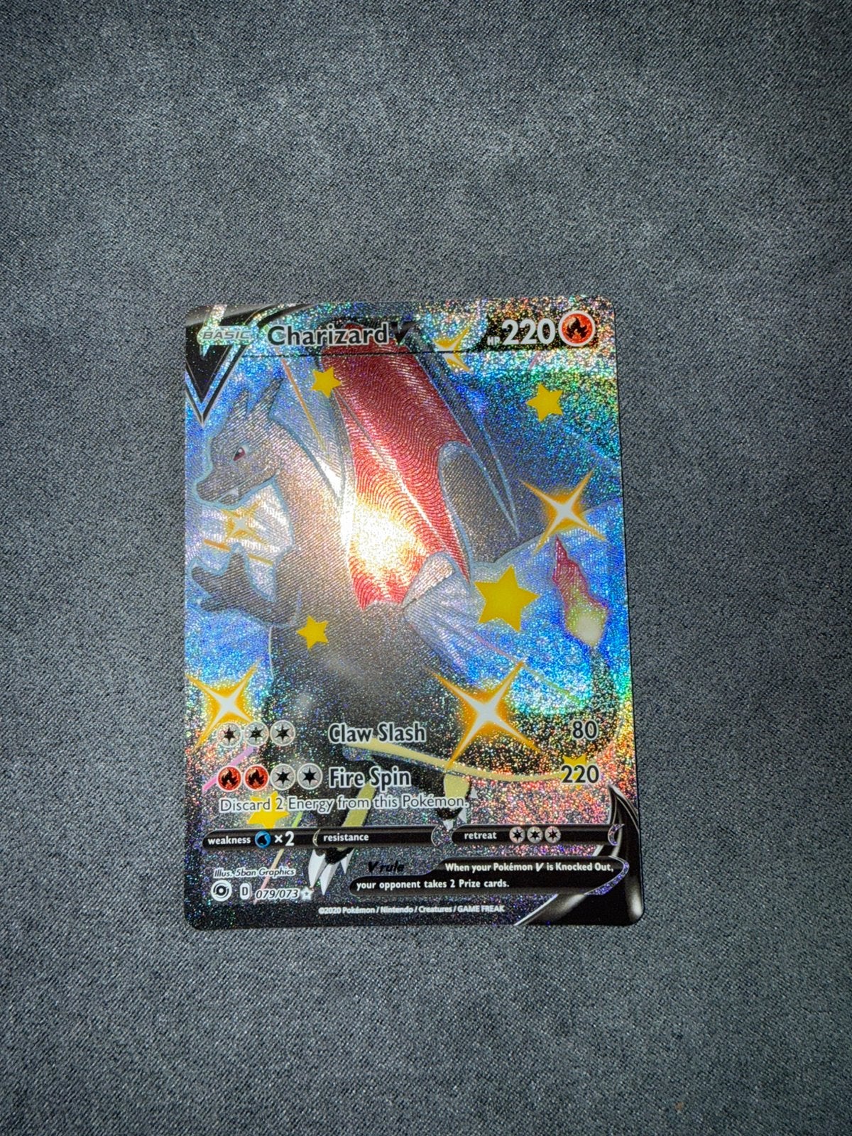 Pokemon Charizard v 079/073 NM, Ophalen of Verzenden, Zo goed als nieuw