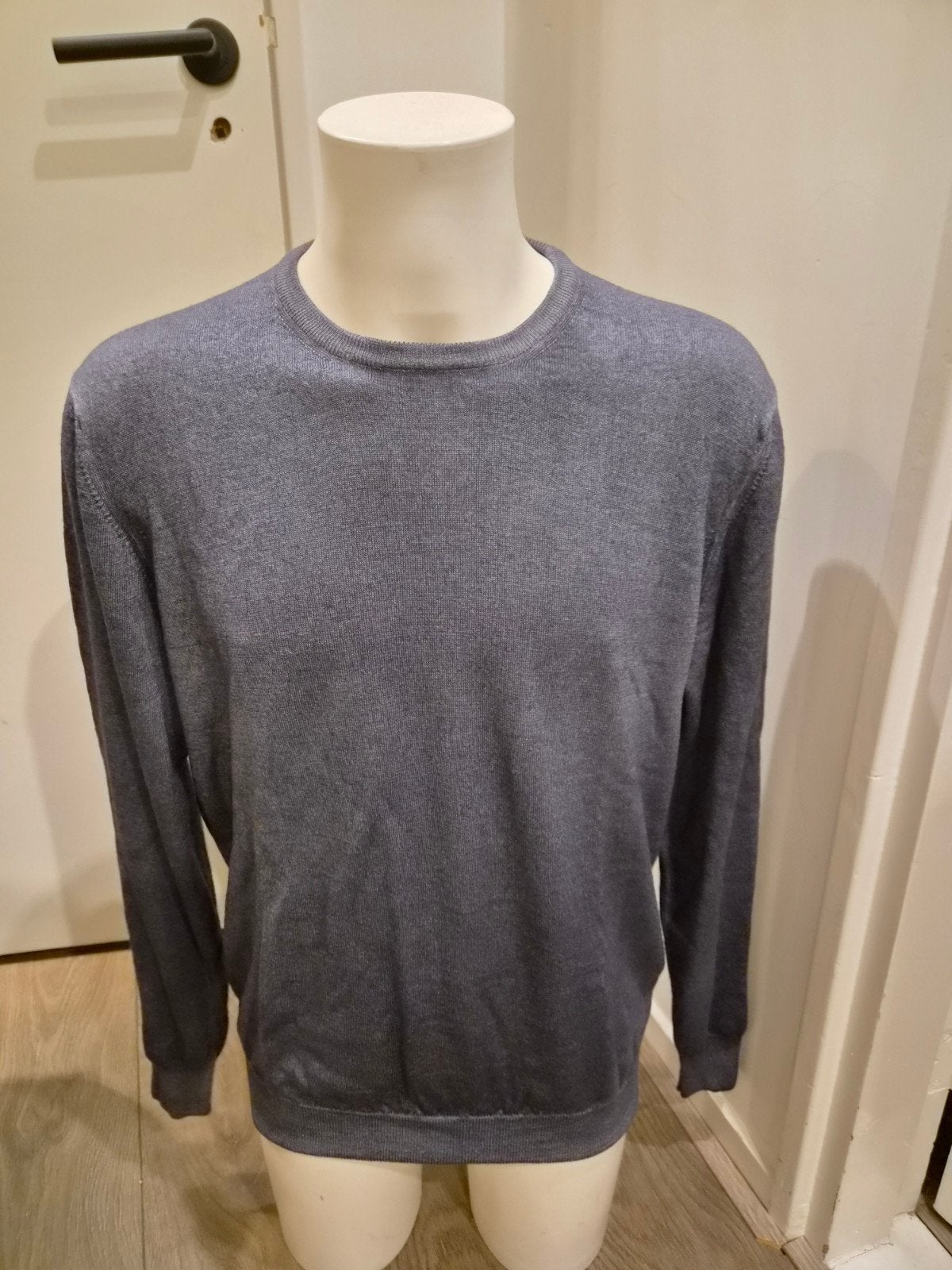 Nette bauw grijze wollen Gran Sasso trui maat 56 / XL, Blauw, Maat 56/58 (XL), Ophalen of Verzenden, Zo goed als nieuw