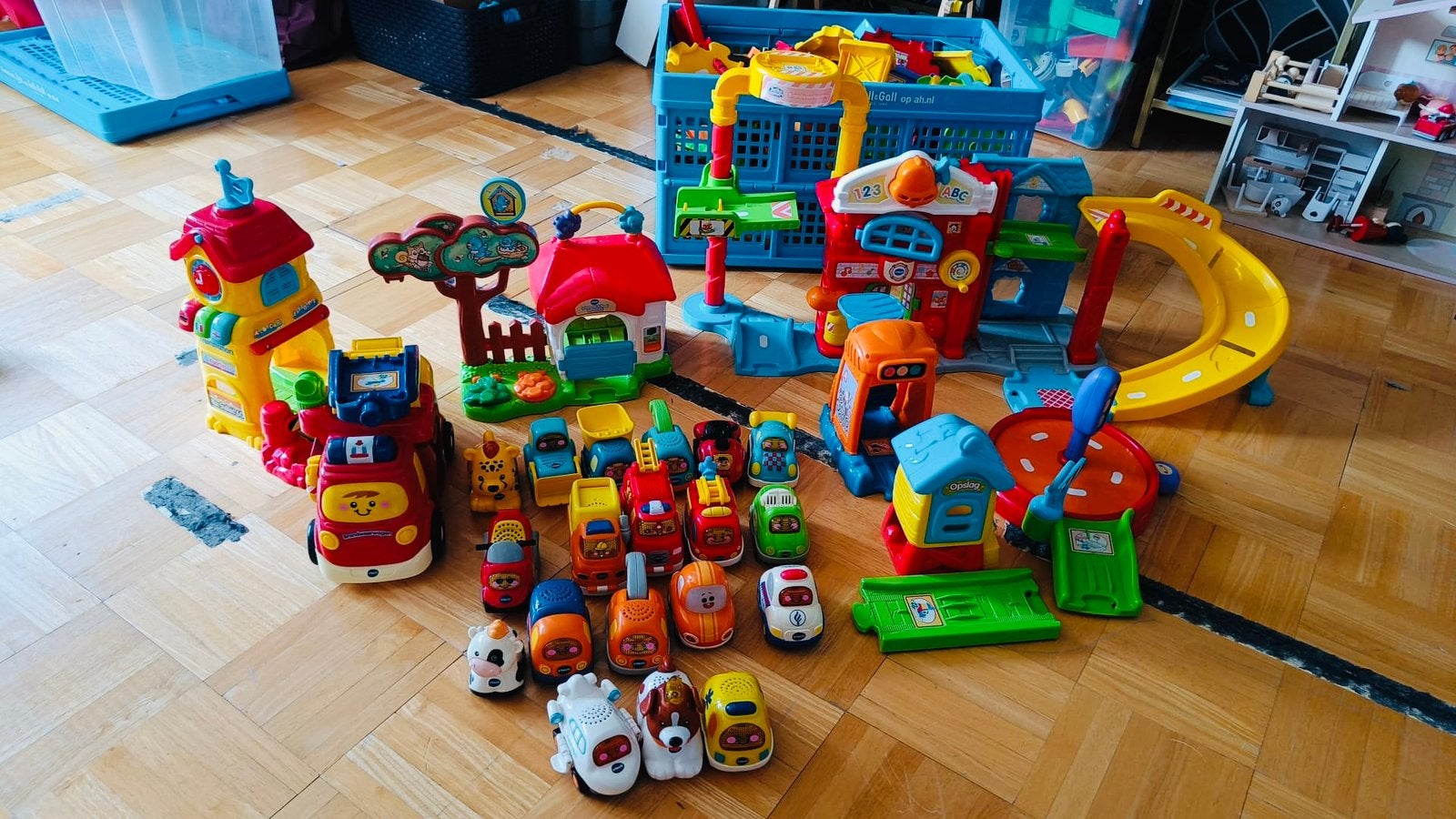 Vtech autobaan, auto’s en onderdelen, Kinderen en Baby's, Ophalen, Gebruikt, 2 tot 4 jaar