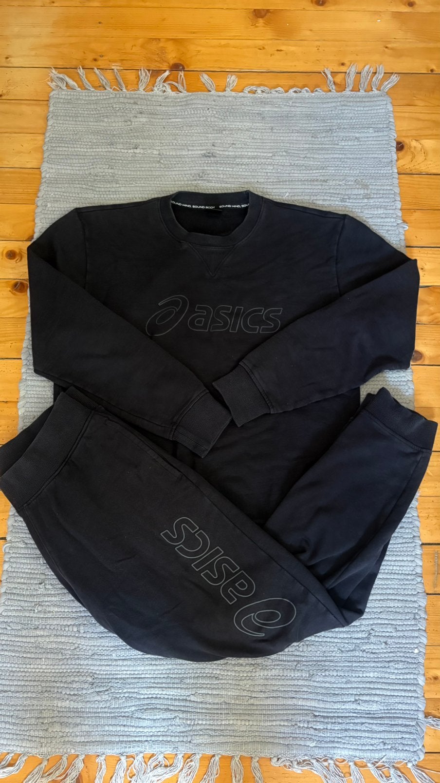 Asics trainingspak, Kleding | Heren, Ophalen of Verzenden, Zo goed als nieuw, Maat 52/54 (L), Zwart