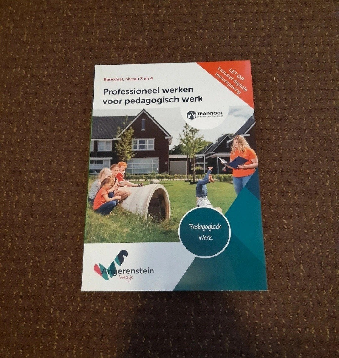 Professioneel werken voor pedagogisch werk - Basiskdeel, Angerenstein Weldijn, Ophalen of Verzenden, Zo goed als nieuw, MBO