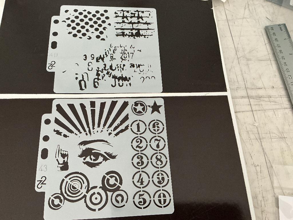 Stencil Oog, Getallen enz., Hobby en Vrije tijd, Scrapbooking, Nieuw, Frame of Mal, Verzenden