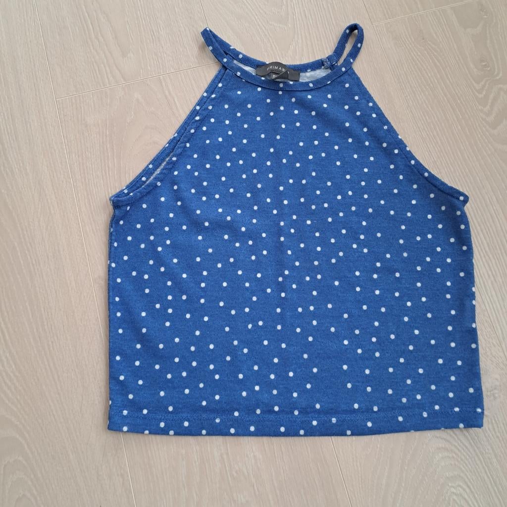 Blauwe top met stippen, Ophalen of Verzenden