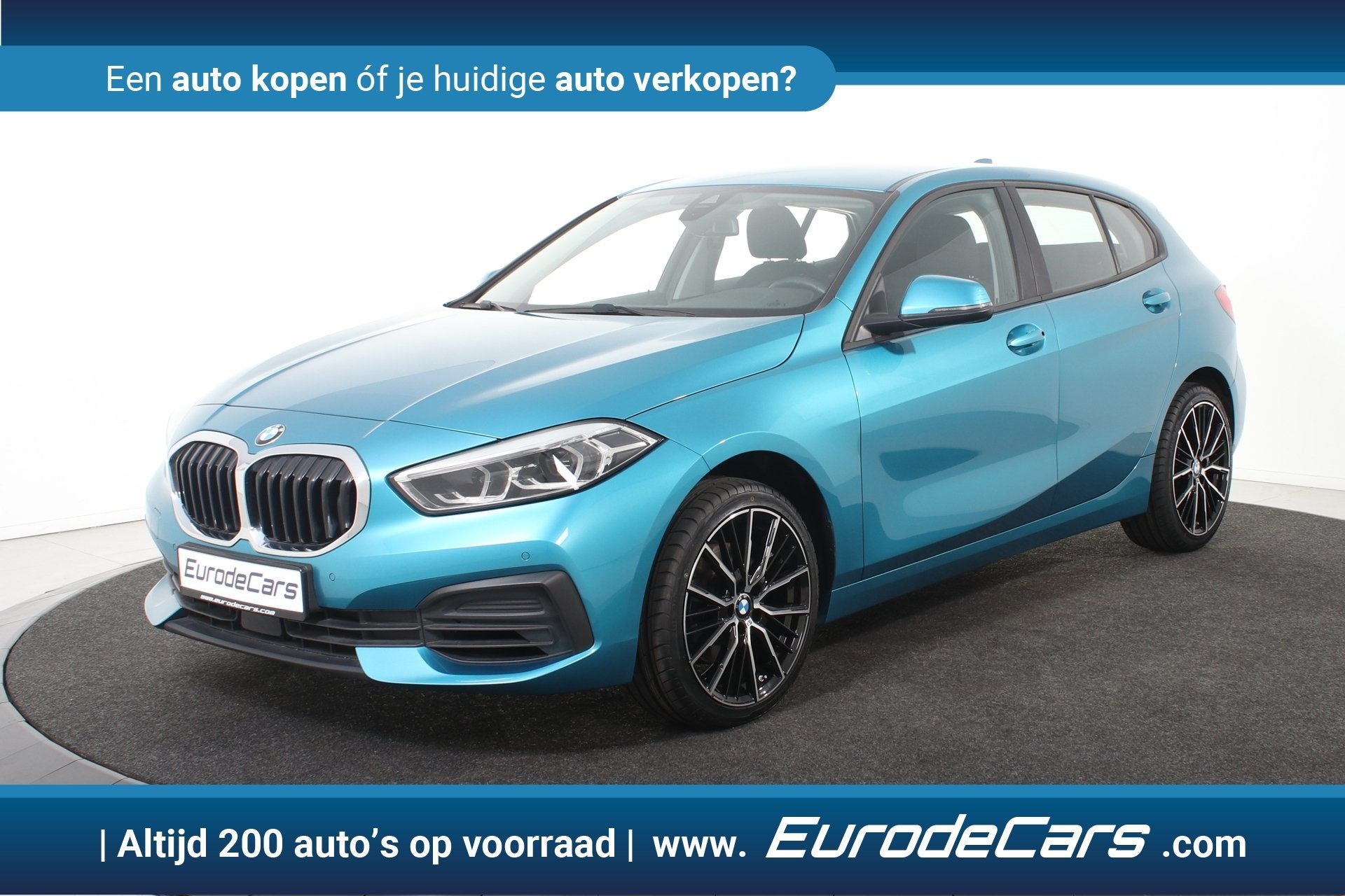 BMW 1-serie 116i *1ste Eigenaar*Navigatie*Stoelverwarming*18, Auto's, Stof, Gebruikt, Automatische klimaatregeling, Blauw