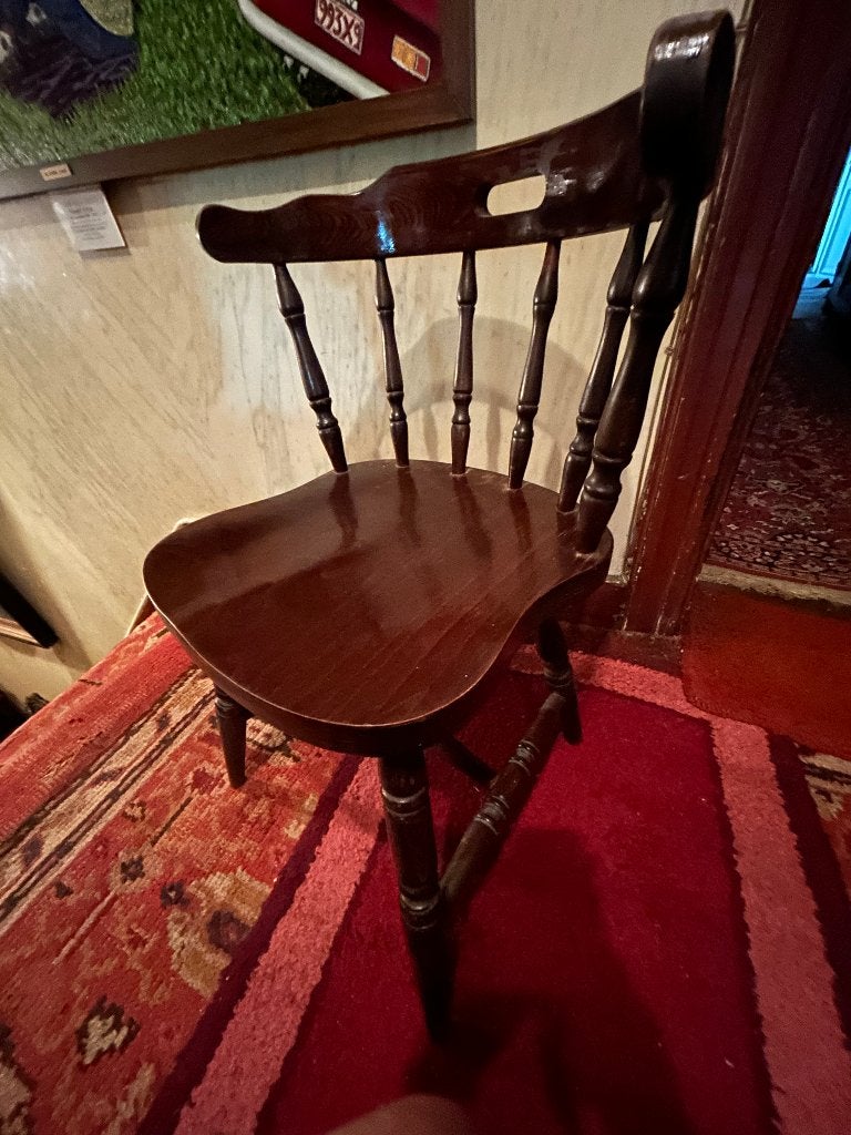 Vintage Bonanza stoelen met ronde uitschuifbare tafeltafel, Ophalen, Gebruikt, Bruin, Vijf, Zes of meer stoelen