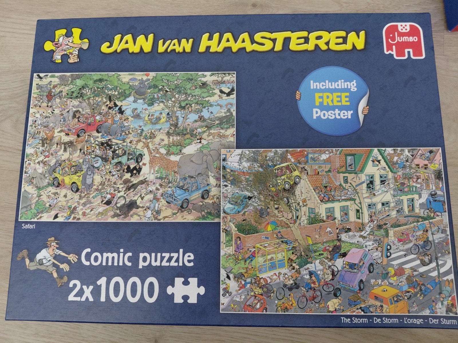 Jan van Haasteren Comic Puzzel 2x1000 stukjes (2), Ophalen of Verzenden, Meer dan 1500 stukjes, Zo goed als nieuw, Legpuzzel